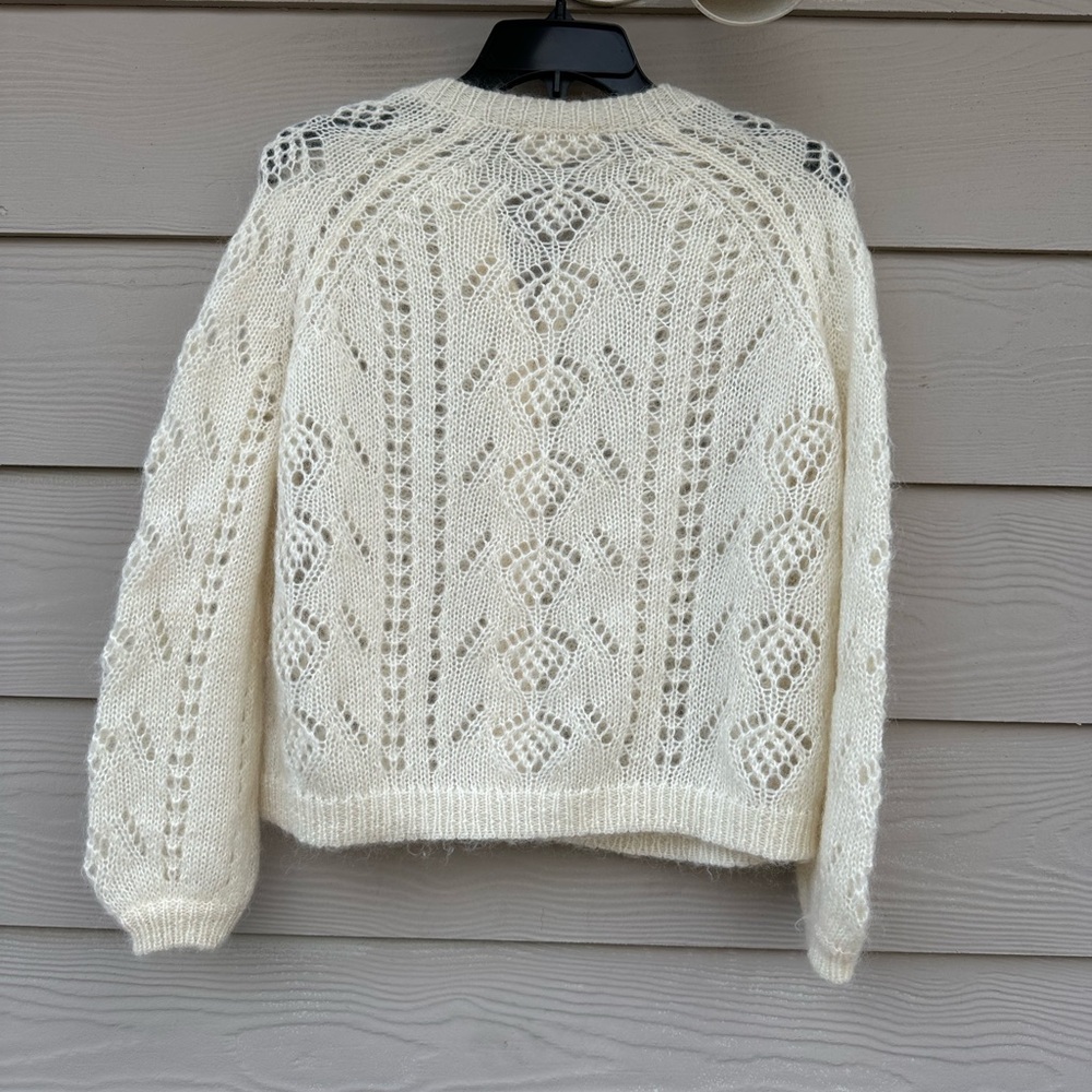 La Maille Sezane Paris Wool and Kid Mohair Cardigan - Picture 10 of 10
